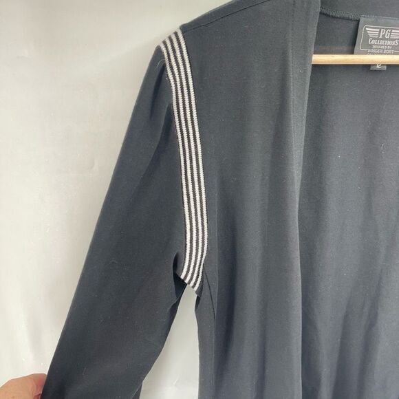 PG Collections by Ginger Bort vintage Cardigan Sweater Stretch Button Up Black 1 - Picture 12 of 12
